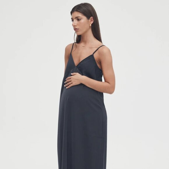 Legoe Heritage Navy Maternity and Nursing slip dress - Picture 1 of 7